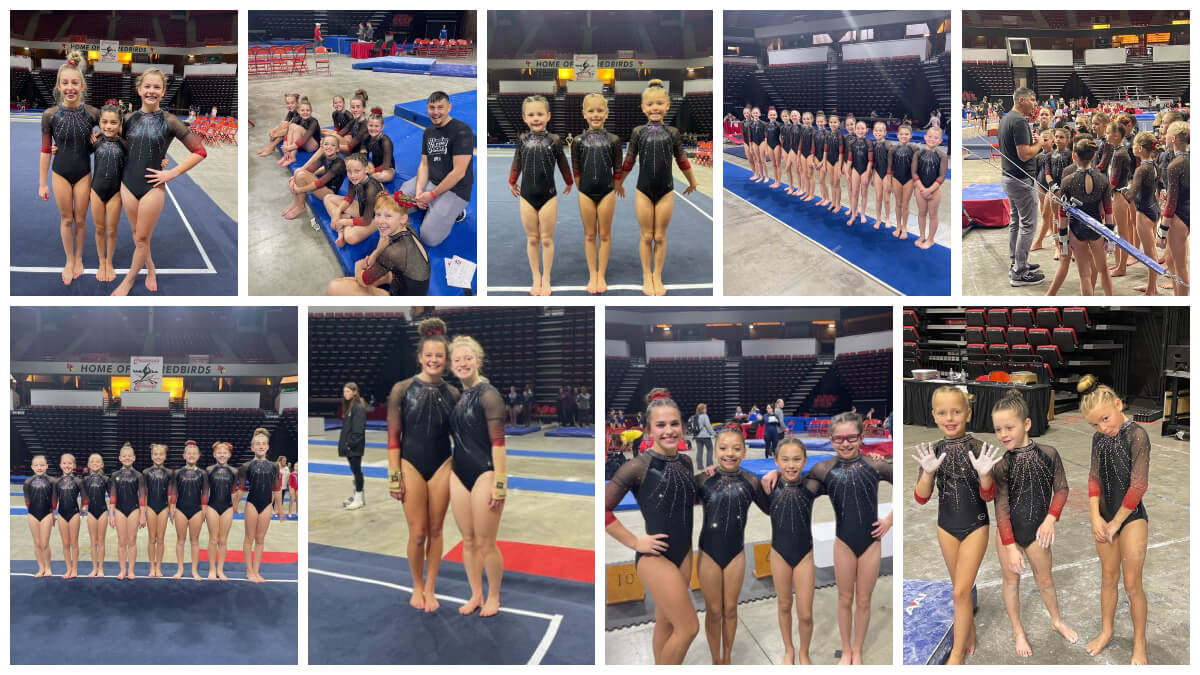 Gymnasts Kick Off Season in Bloomington Gem City Gymnastics